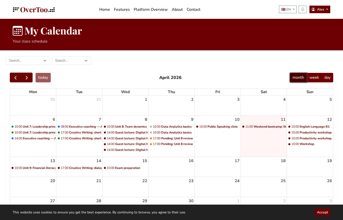 Student Calendar